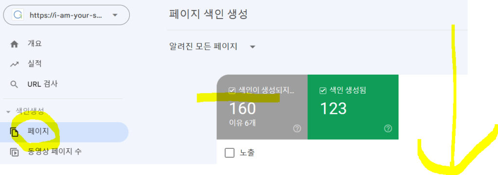 구글 페이지 색인 생성 문제