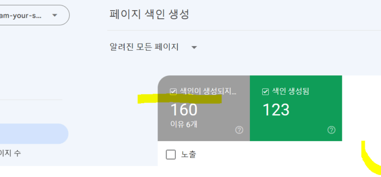 구글 페이지 색인 생성 문제